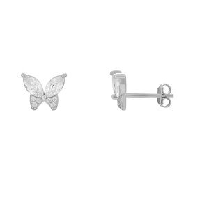 Cubic Zirconia Butterfly Earrings